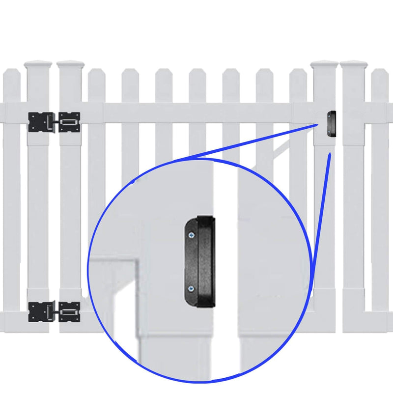  [AUSTRALIA] - Universal Nylon GATE Handle -Black: Pull Works with Wood, Metal, or Vinyl Gates. 1 Pack Black