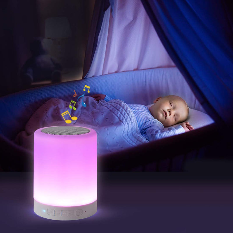 Night Light Bluetooth Speaker, Portable Wireless Bluetooth Speakers, Touch Control Bedside Table Light, Outdoor Speakers Bluetooth, Best Gifts for Girl, Boy, Baby - LeoForward Australia