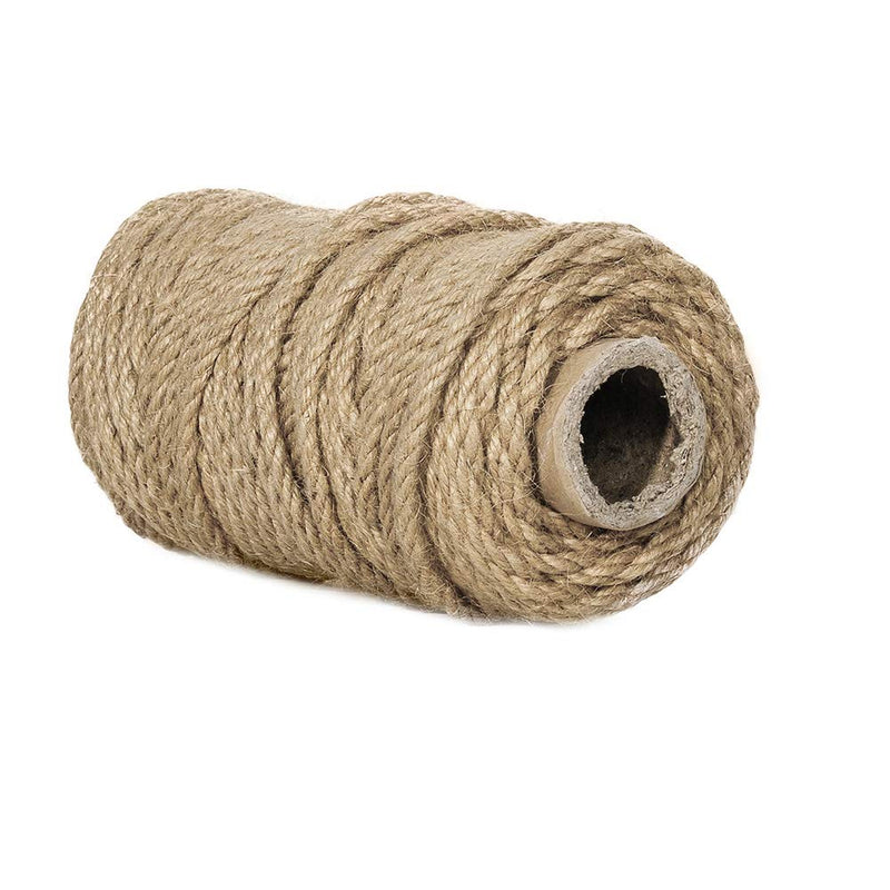  [AUSTRALIA] - OxoxO (5MM x 50M Natural Strong Jute Twine Rope for Arts Crafts DIY Decoration Tags Present Wrapping Gift Packaging Bundling and Gardening 5MM x 50M
