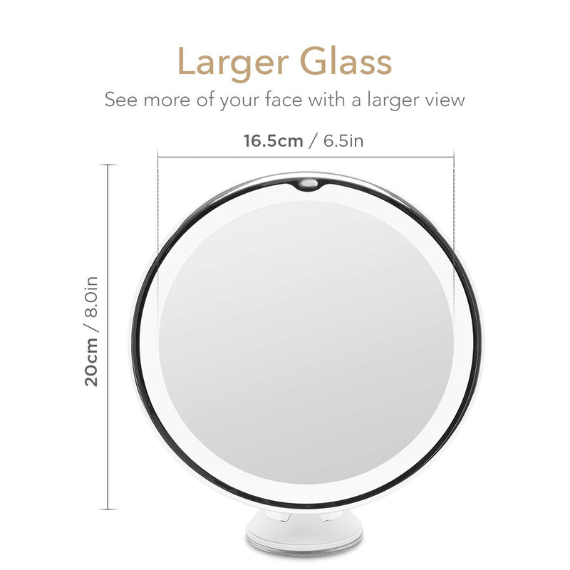 Fancii 7X Magnifying Lighted Vanity Makeup Mirror with 20 Natural LED Ring Lights, Locking Suction Cup, Cordless Travel Cosmetic Mirror - Maya 7 - LeoForward Australia
