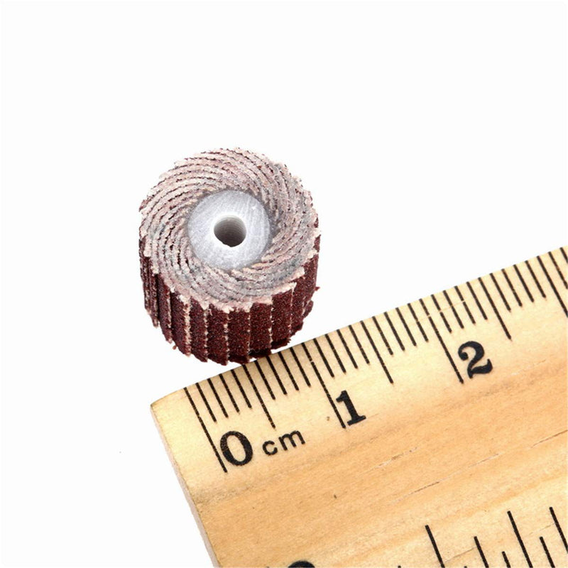  [AUSTRALIA] - Dophee 10Pcs 240 Grit 12mm Flap Wheel Grinding Heads & 3mm Arbor Replacement for Dremel Rotary Tool