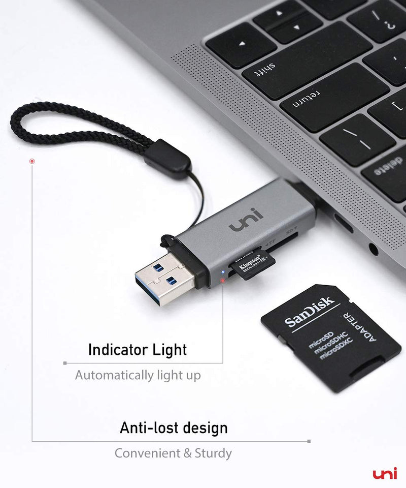SD Card Reader, uni USB C Memory Card Reader Adapter USB 3.0, Supports SD/Micro SD/SDHC/SDXC/MMC, Compatible for MacBook Pro, MacBook Air, iPad Pro 2018, Galaxy S20, Huawei Mate 30, and More - LeoForward Australia