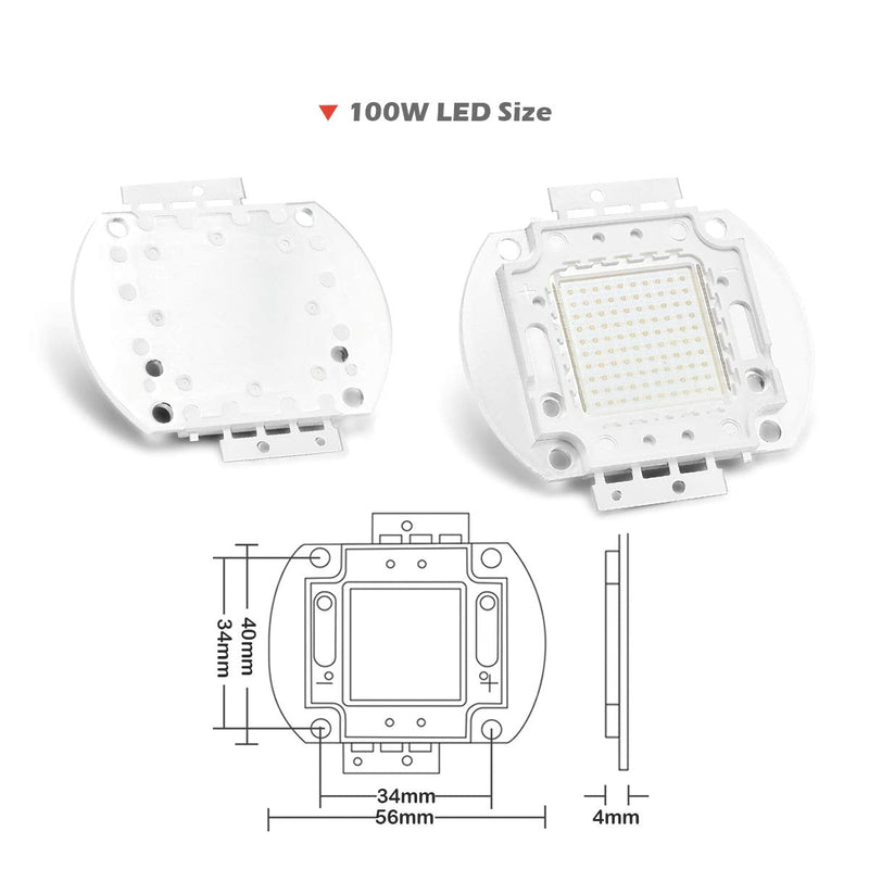  [AUSTRALIA] - CHANZON High Performance LED Chip 100W Blue (3000mA/DC 30V - 34V/100W) Super Bright Intensity SMD COB Light Emitter Components Diode 100W Bulb Lamp Beads DIY Lighting