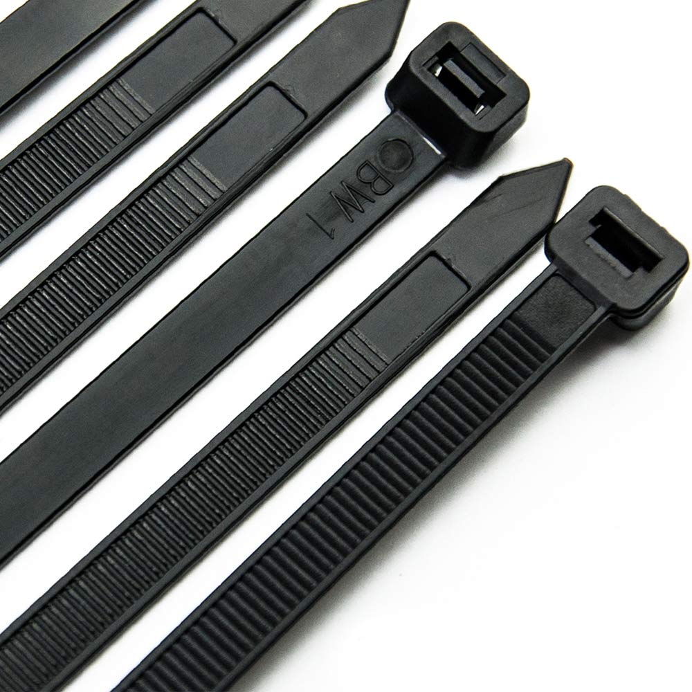  [AUSTRALIA] - Cable Zip Ties Heavy Duty 12 Inch, Ultra Strong Plastic Wire Ties with 120 Pounds Tensile Strength, 100 Pieces, Nylon Tie Wraps with 0.3 Inch Width in Black & White, Indoor and Outdoor UV Resistant