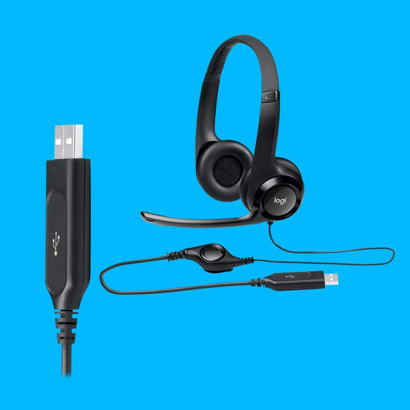  [AUSTRALIA] - Logitech New logitech h390 USB Headset with noisecanceling Microphone Bulk Packaging, 5.8 Ounce Single