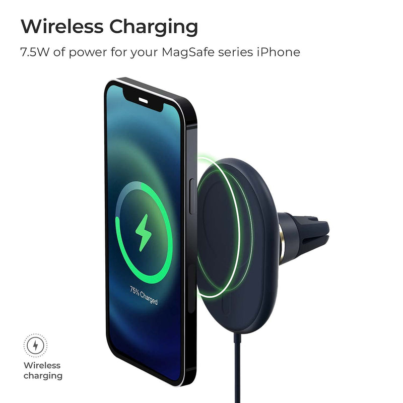  [AUSTRALIA] - iOttie Velox Magnetic Wireless Charging Car Mount Air Vent Phone Holder. Compatible with MagSafe iPhones Including iPhone 12, iPhone 13, iPhone 12/13 Mini, Pro, Pro Max (Power Supply Included) Charging Air Vent