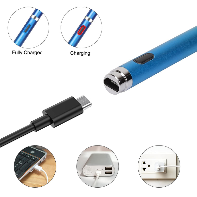 Active Stylus Digital Pen for Touch Screens, Rechargeable 1.5mm Fine Point Stylus Smart Pencil Compatible with Most Tablet with Glove (Gradient Blue) Gradient Blue - LeoForward Australia