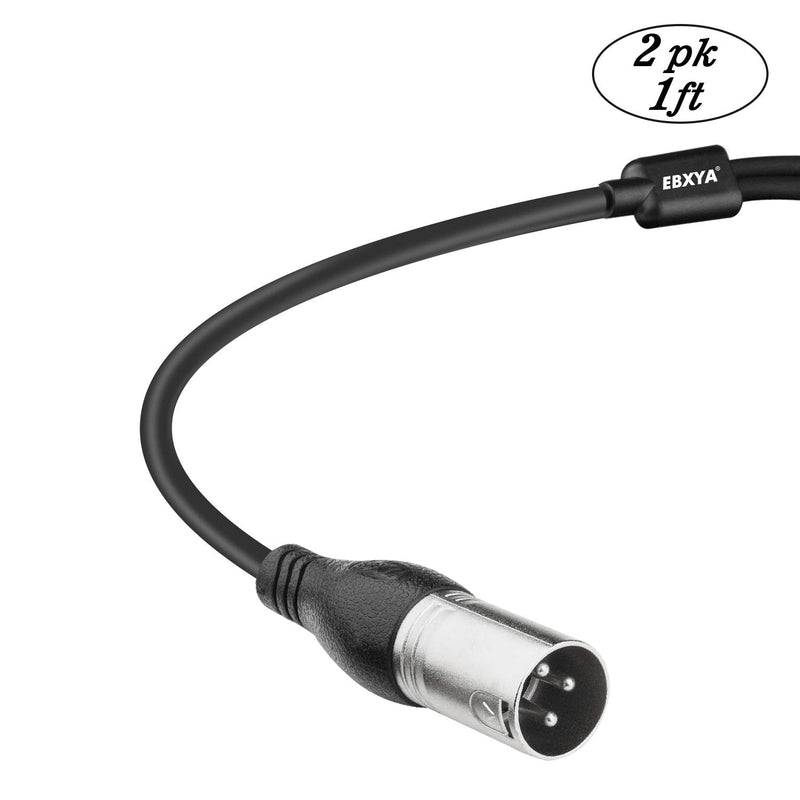  [AUSTRALIA] - EBXYA XLR to RCA Y Splitter Cable - XLR Male to Double RCA Female Microphone Cord Adapter 3 Feet, Black XLR Male to Dual RCA Female - 3 Feet
