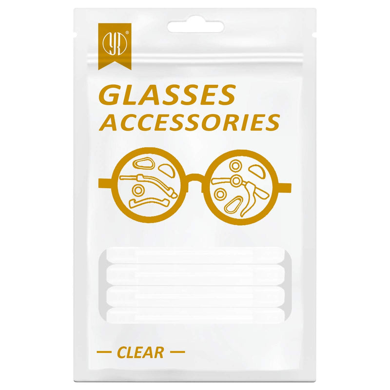  [AUSTRALIA] - YR Soft Silicone Eyeglasses Temple Tips Sleeve Retainer,Anti-Slip Elastic Comfort Glasses Retainers For Spectacle Sunglasses Reading Glasses Eyewear,5 pairs -Clear Clear