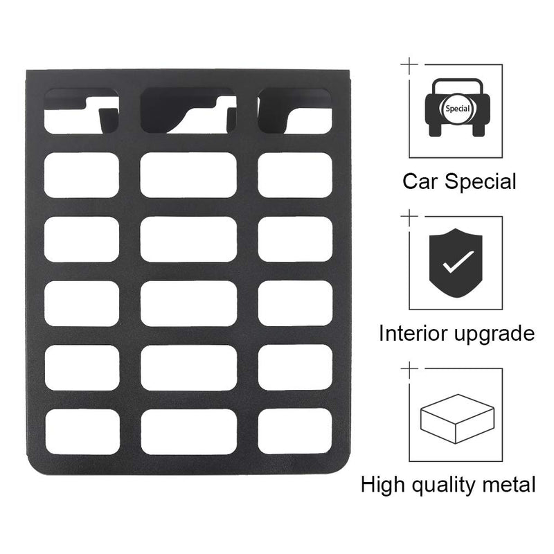  [AUSTRALIA] - CheroCar JK Metal Storage Rack Shelf Rear Seat Trunk Organizer for Jeep Wrangler 2007-2018 JK JKU Interior Accessories, Black, 1PC