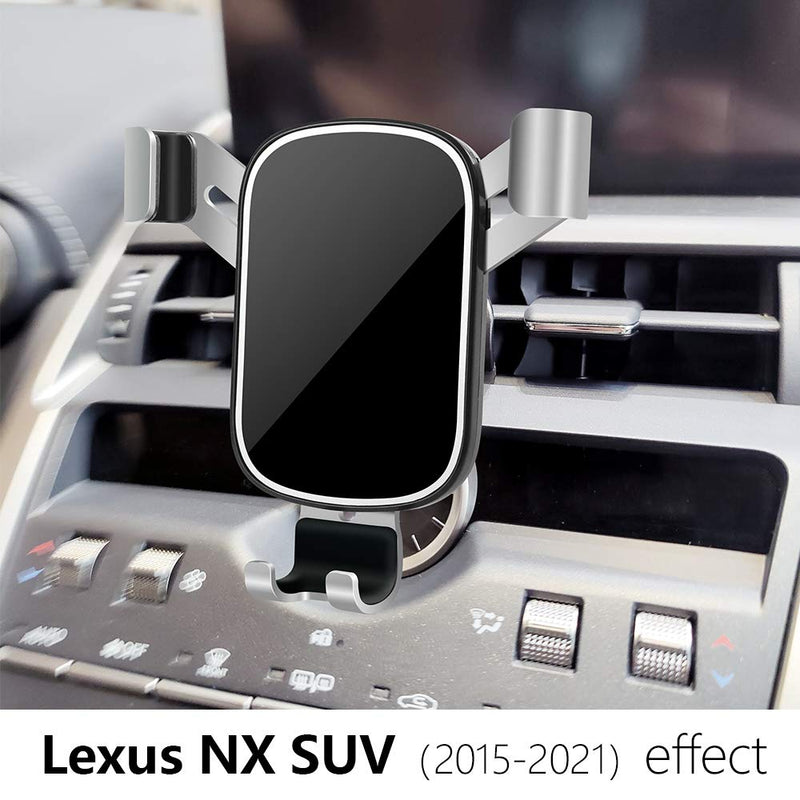  [AUSTRALIA] - LUNQIN Car Phone Holder for 2015-2021 Lexus NX 300 300h SUV [Big Phones with Case Friendly] Auto Accessories Navigation Bracket Interior Decoration Mobile Cell Mirror Phone Mount