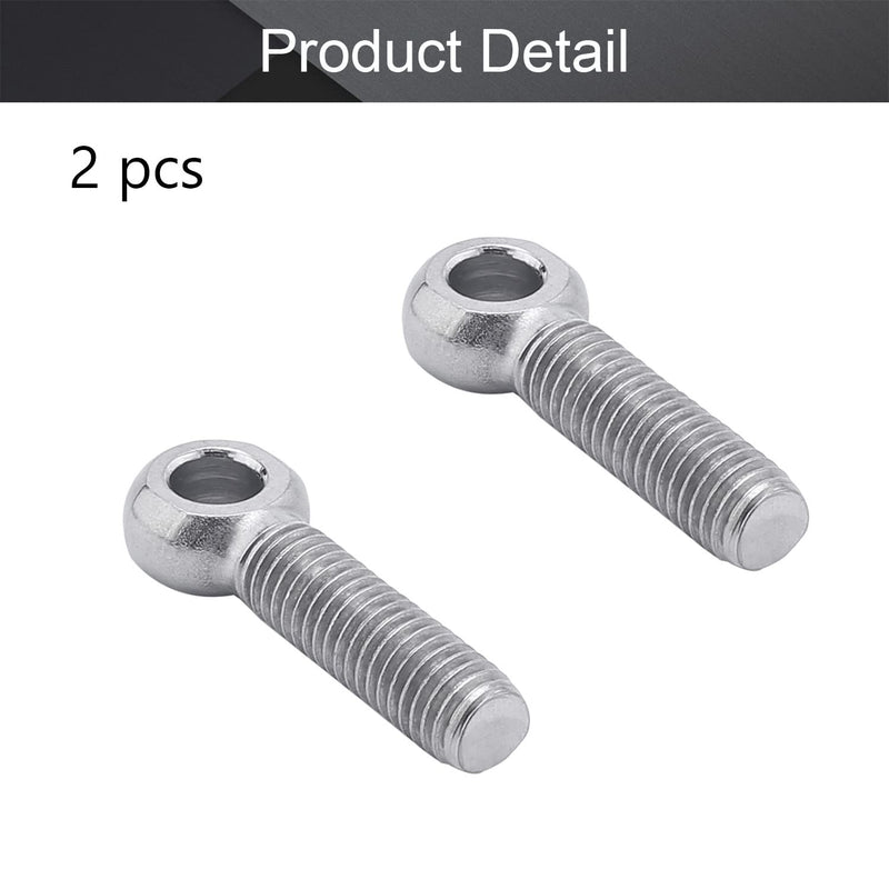  [AUSTRALIA] - MroMax M10 x 40mm Machinery Shoulder Swing Lifting Eye Bolt 304 Stainless Steel Metric Thread 2pcs M10*40