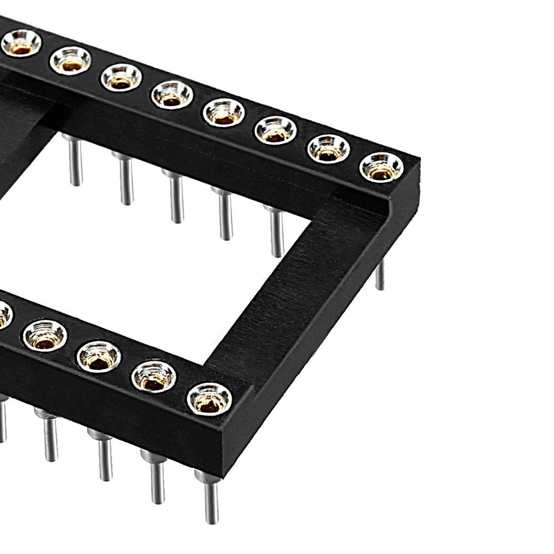  [AUSTRALIA] - uxcell 10pcs DIP IC Chip Socket Adaptor 2.54mm Pitch 15.24mm Row Pitch 2 Row 24 Round Pins Soldering