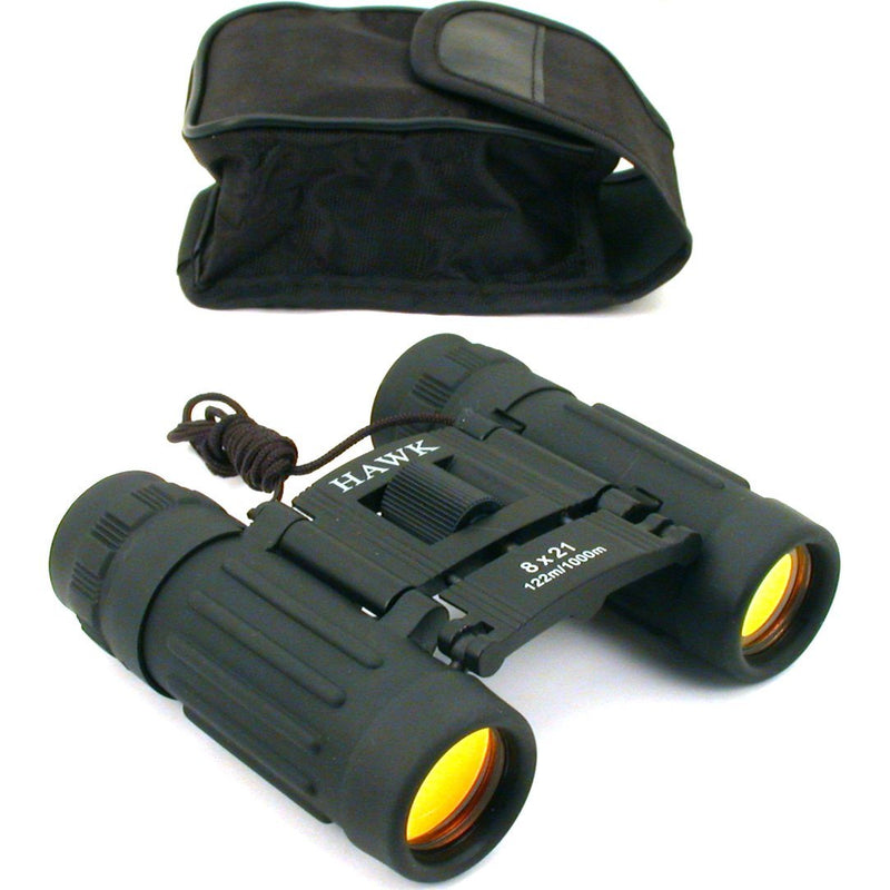  [AUSTRALIA] - 8x21 Black Binoculars Ruby Coated Lens Hunting Camping