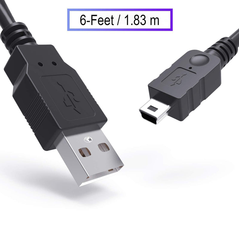  [AUSTRALIA] - Camera USB Cable, Ancable 6 Feet Mini USB Data Transfer Cable Cord for Canon PowerShot/Rebel/EOS/DSLR Cameras and Camcorders (IFC-400PCU) 6-Feet