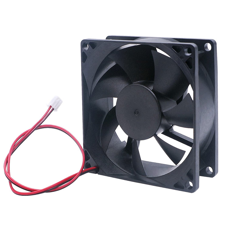  [AUSTRALIA] - TWTADE 2500RPM DC 12V 80mm x 80mm x 25mm 2 Pin Dual Ball Bearing Brushless Quiet Cooling Fan 8025 Fan for Computer case,3D Printer[chip]