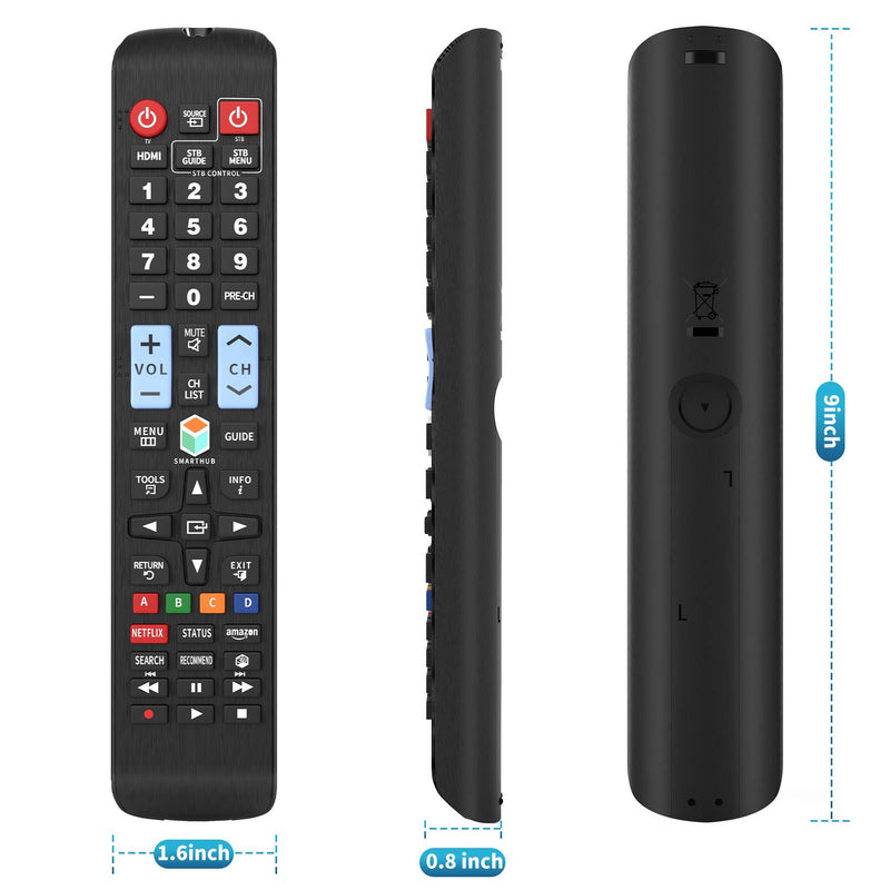 Universal Remote Control for All Samsung TV Remote LCD LED QLED SUHD UHD HDTV Curved Plasma 4K 3D Smart TVs, with Buttons for Netflix, Smart Hub - LeoForward Australia