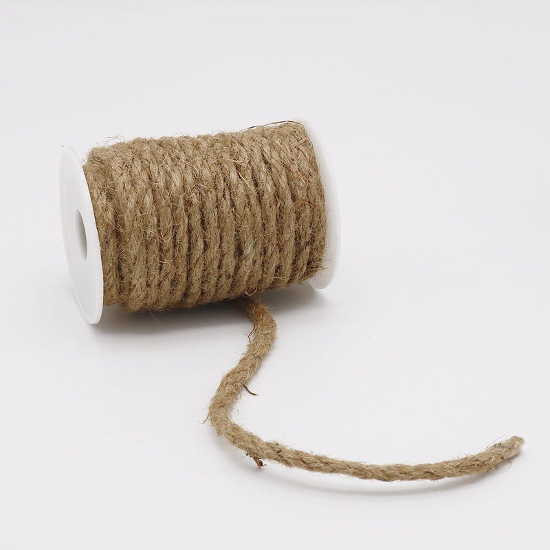  [AUSTRALIA] - Tenn Well 33 Feet 6mm Jute Rope Natural Jute Twine for Gardening, Bundling, Decorating, DIY & Arts Crafts(Brown) 33 FT