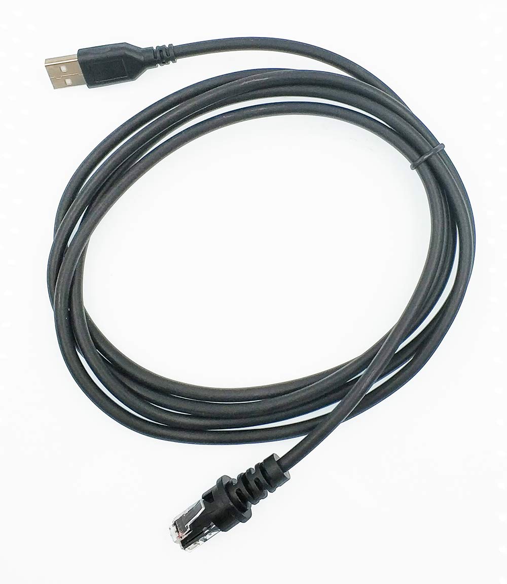  [AUSTRALIA] - 2pcs E-Simpo 7ft/2mtr USB Cable for Barcode Scanner Ms7120 MK7120 Ms5145 MS1690 Ms9540 Ms9520 Ms9535 MS7180 Standard USB Interface,ONLY Replace old USB cable, CAN NOT Replace old RS232 nor PS2 cable. (USB Cable, 2Mtr Straight)