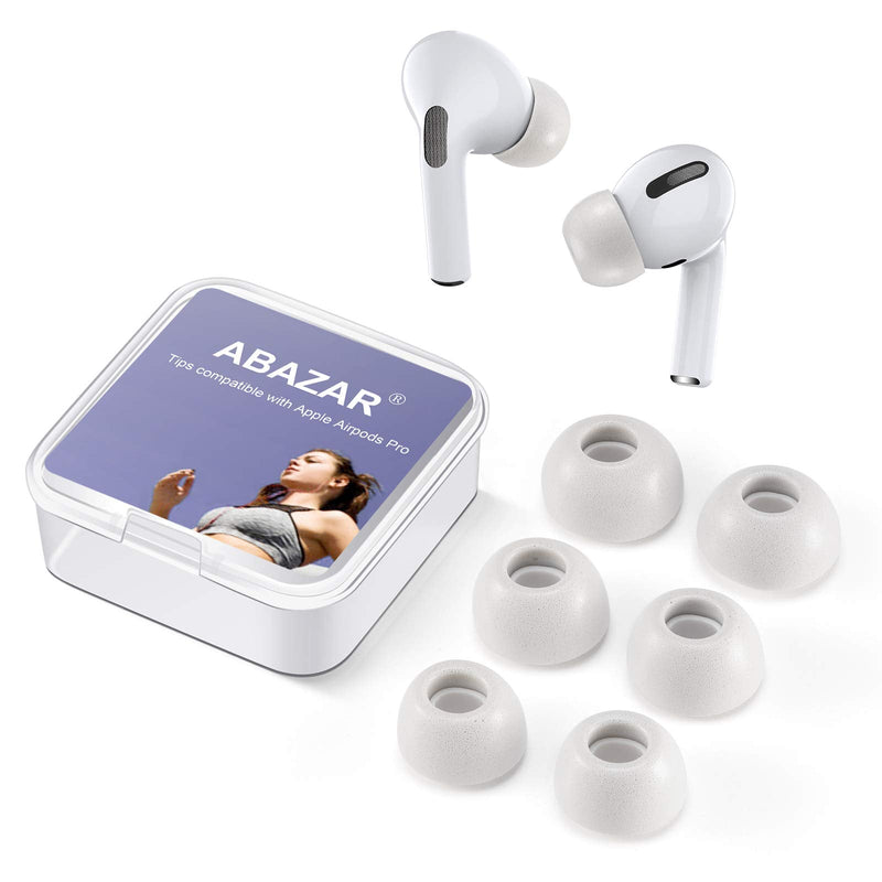  [AUSTRALIA] - Memory Foam Tips for Apple AirPods Pro, V3.0, No Silicone Eartips Pain, Anti-Slip Replacement Ear Tips, Fit in The Charging Case, Reducing Noise Earbuds, 3 Pairs (Assorted Sizes S/M/L, Gray)