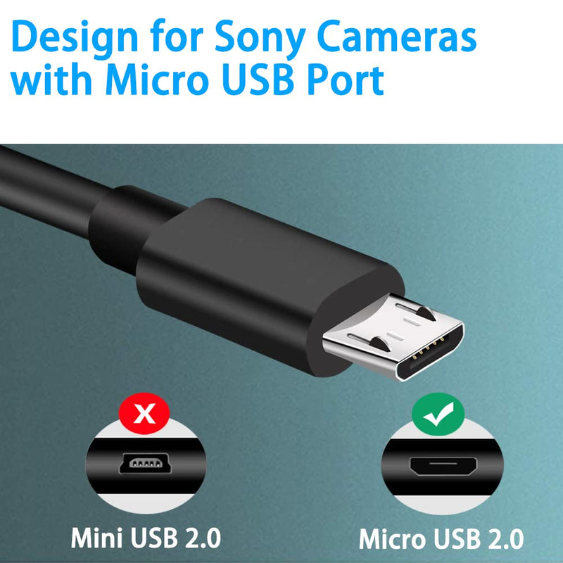  [AUSTRALIA] - Camera USB Cable for Sony Alpha a6000 a6300 a6400 a6500 a5100 a5000 A77II A7IIK,A99II,Cyber-Shot DSCHX200V,DSCHX400, DSC-RX10 etc,PC Computer Interface Replacement Transfer Wire Data Charger Cord