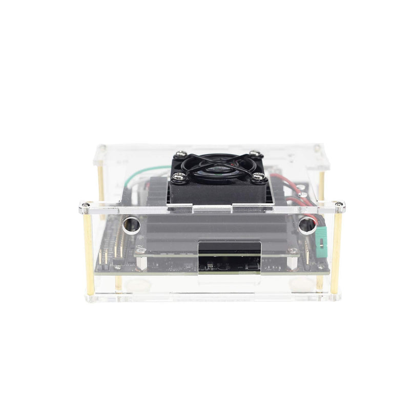  [AUSTRALIA] - Makeronics Acrylic Case/Enclosure (Clear Transparent) for Jetson Nano with Camera Case for B01 and A02 | Power & Reset Control Switch | Cooling Fan | Assembly Instruction Included 2. Transparent(Support B01 and A02)