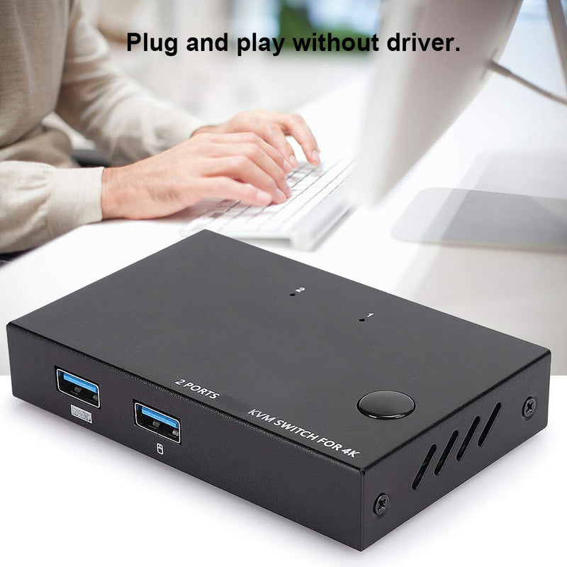  [AUSTRALIA] - Yunseity KVM HDMI USB Switch,USB 2 in 1 Switch Selector,KVM Switch Adapter 2 Computer Sharing 2 USB Devices,4k×2K@30hz Resolution for 2PC(KVM201) KVM201