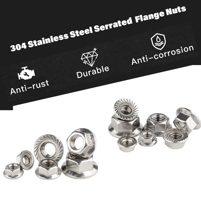  [AUSTRALIA] - M6 x 1.0mm Serrated Flange Hex Lock Nuts, Hincell 150pcs 304 Stainless Steel Serrated Metric Hex Flange LockNuts,Bright Finish Hex Lock Nut M6(150pcs)