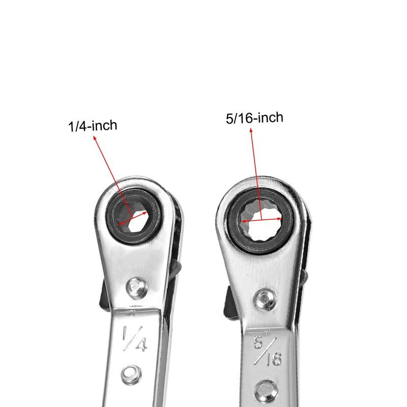  [AUSTRALIA] - uxcell Reversible Ratcheting Wrench, 1/4-inch x 5/16-inch Double Box End, Cr-V