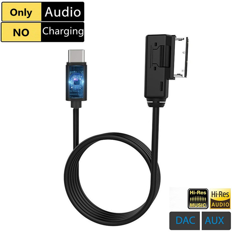 AMI to Type C AUX Cable MDI MMI Adapter, Compatible with Pixel 2 XL U11/U12+ Moto Z2 S9/S8/N8 for A3/A4/A5/A6/S5/A8 with MMI 3G+ Sytem(AUX Only, No Charging) - LeoForward Australia