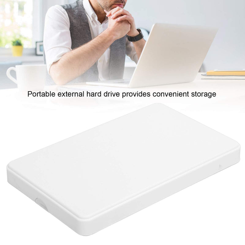  [AUSTRALIA] - YD0002 USB to 3.0 2.5 Inch Portable Mobile Hard Drive, 80G 120G 250G 320G 500G 1TB 2TB Universal External Hard Drive for Computer Monitors and Laptop, White(80G)