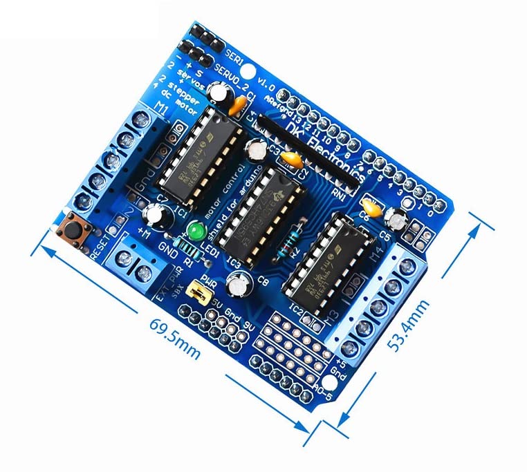  [AUSTRALIA] - L293D DC Motor Drive Shield Expansion Board Compatible with Duemilanove R3 AVR