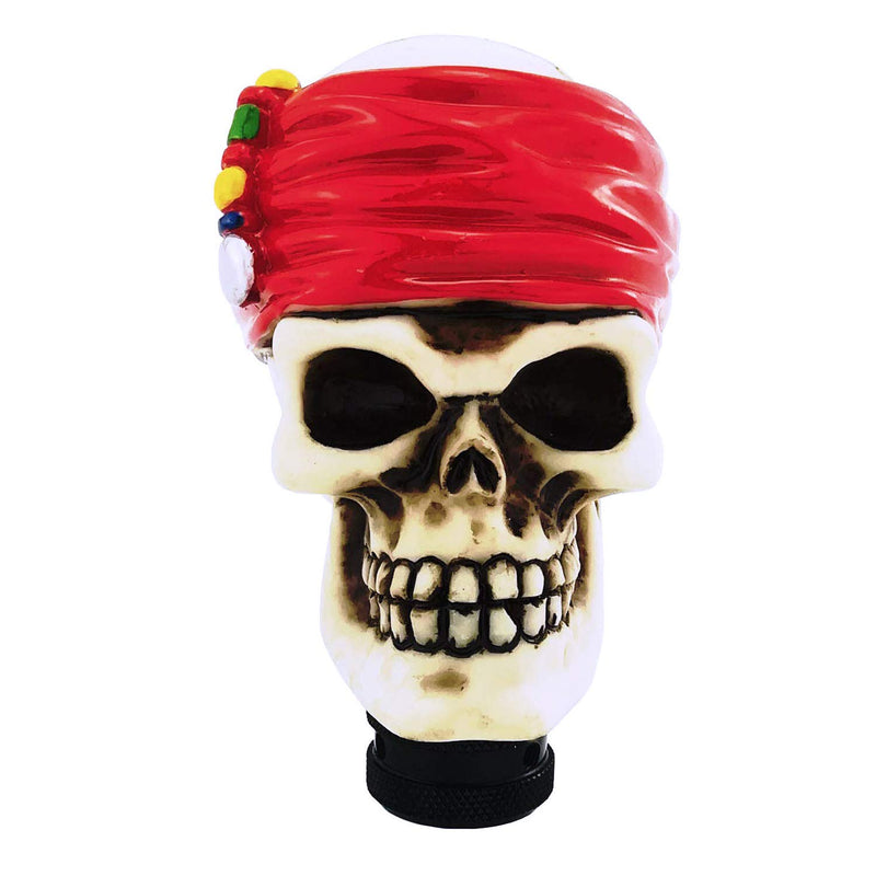  [AUSTRALIA] - Arenbel Skull Gear Knob Stick Shifting Shift Knobs Car Lever Handle of Pirate Style fit Most Universal Manual Automatic Vehicle, Red