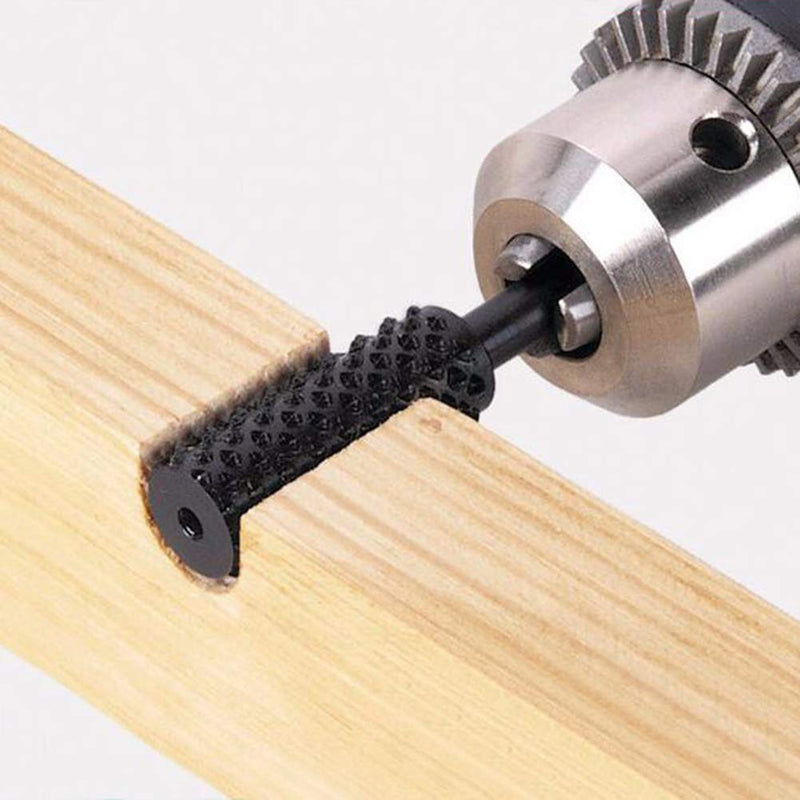 10 Pieces Steel Rotary Burr Set, 6mm(1/4'') Shank Wood Rasp Drill Bit for Engraving Grinding Polishing Milling - LeoForward Australia