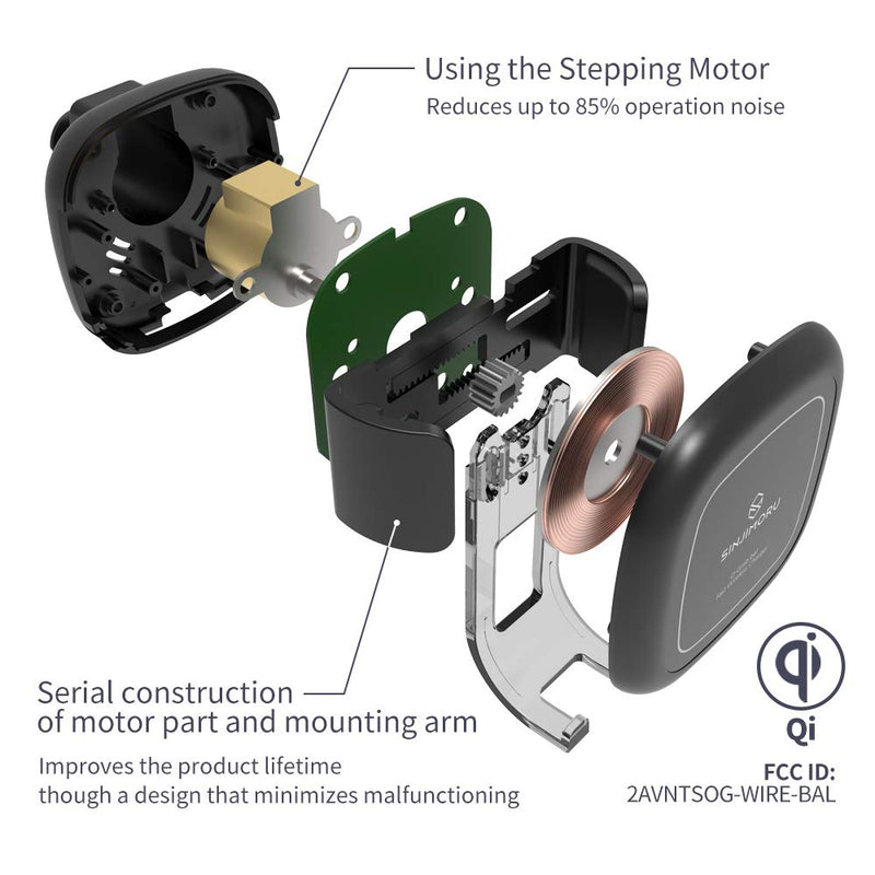  [AUSTRALIA] - [2021Upgraded] Sinjimoru Auto Clamping Wireless Car Charger Mount, Fast Charging Smart Sensor Phone Holder for Car with Air Vent Car Phone Mount, Sinjimoru O-Grab Bal