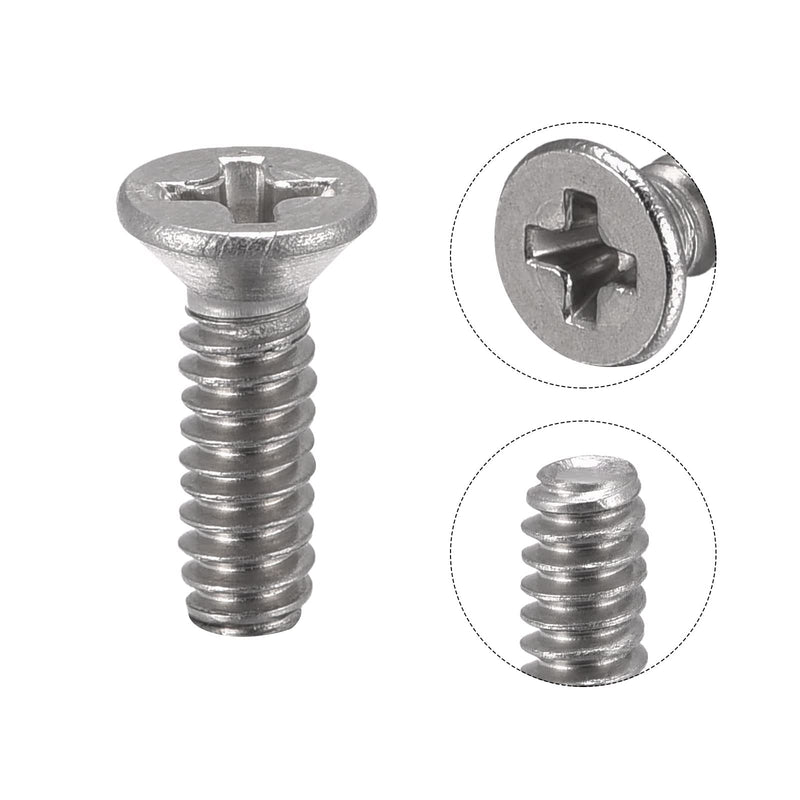  [AUSTRALIA] - uxcell 6#-32x1/2" Flat Head Machine Screws Phillips 304 Stainless Steel Bolts 200pcs