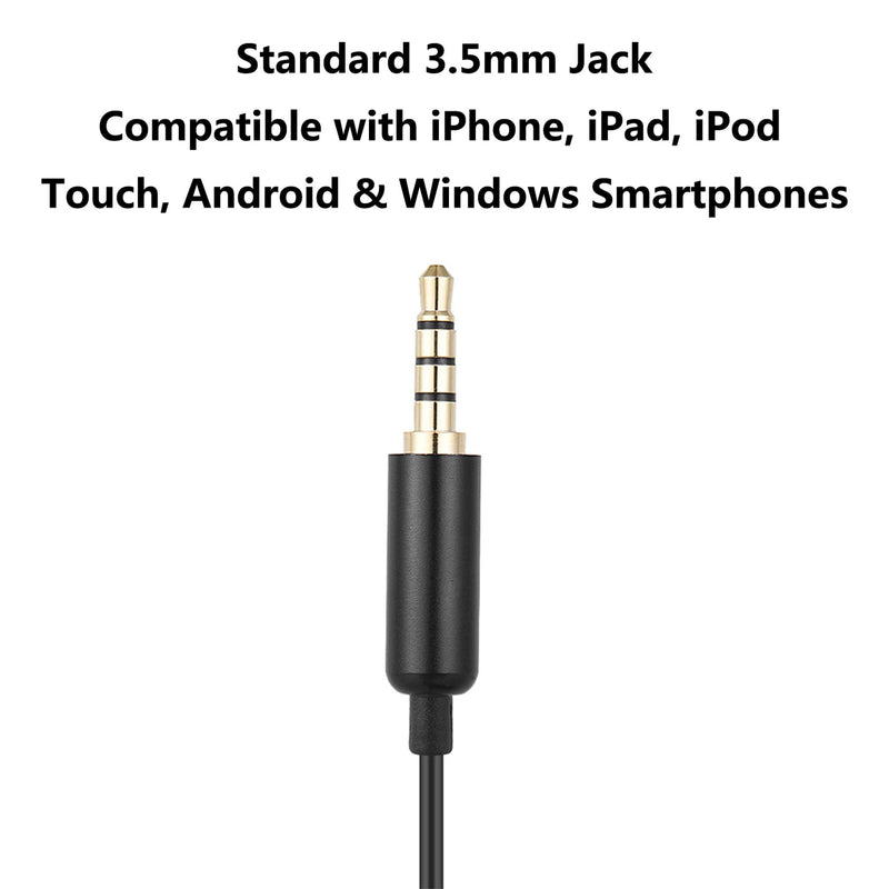 Professional Lavalier Lapel Microphone, Lapel Mic Clip-on Omnidirectional Condenser Mic for Recording YouTube Video Interview, Mini Microphone for Smartphone Android iPhone PC Laptop - LeoForward Australia