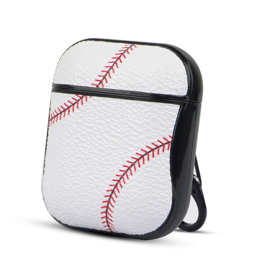  [AUSTRALIA] - HIDAHE Case for Airpods1&2, Airpods 1&2 Cover, Airpods 1&2 Skin Accessories Sport Pattern Airpods Cover Leather Case for Apple Charging Case for AirPods 1&2, Baseball Protective Baseball