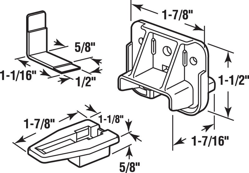 PRIME-LINE R 7321 Drawer Track Guide and Glides - Replacement Furniture Parts for Dressers, Hutches and Night Stand Drawer Systems Brown - LeoForward Australia