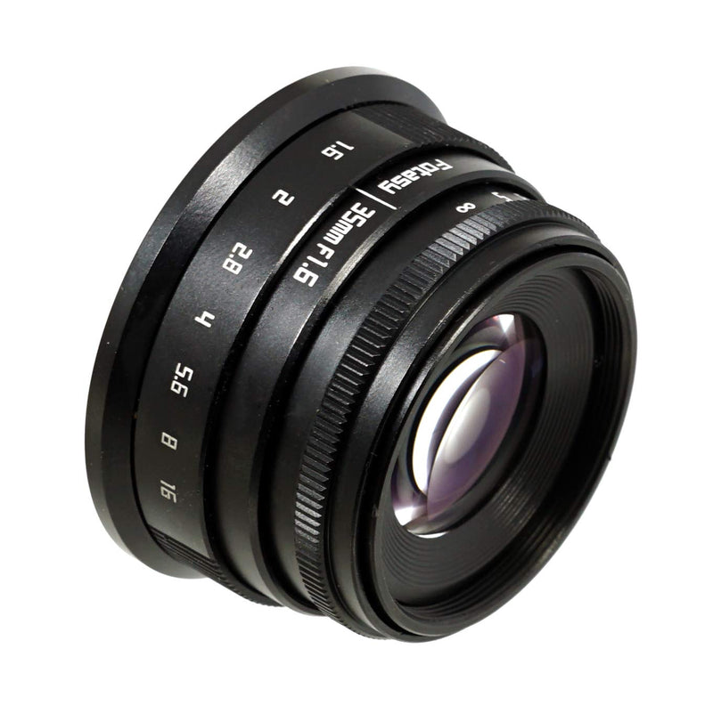  [AUSTRALIA] - Fotasy Manual 35mm f1.6 APSC Lens for M43 MFT Micro 4/3 Mirrorless Cameras, fit Olympus E-PL8 OM-D E-M1 I II E-M1X E-M5 I II III E-PM2 E-PM1/Panasonic G7 G9 GF7 GF8 GH5 GM5 GX7 GX8 GX9 GX85 GX80 GX85 (3516M43) 35mm F1.6 M43