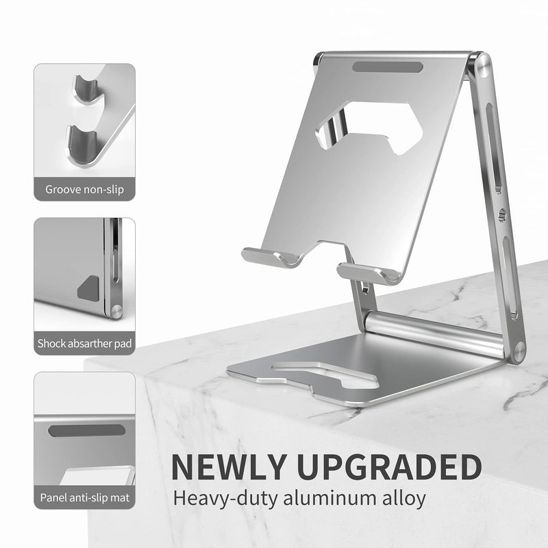  [AUSTRALIA] - Foldable Tablet Stand Holder – Aluminum Adjustable iPad Stand Dock for Desk , Desktop Tablet Mount Compatible with iPad Pro 12.9, iPad Mini Air 4, Surface Pro, Switch, Kindle, 4"-13" phone and Tablets