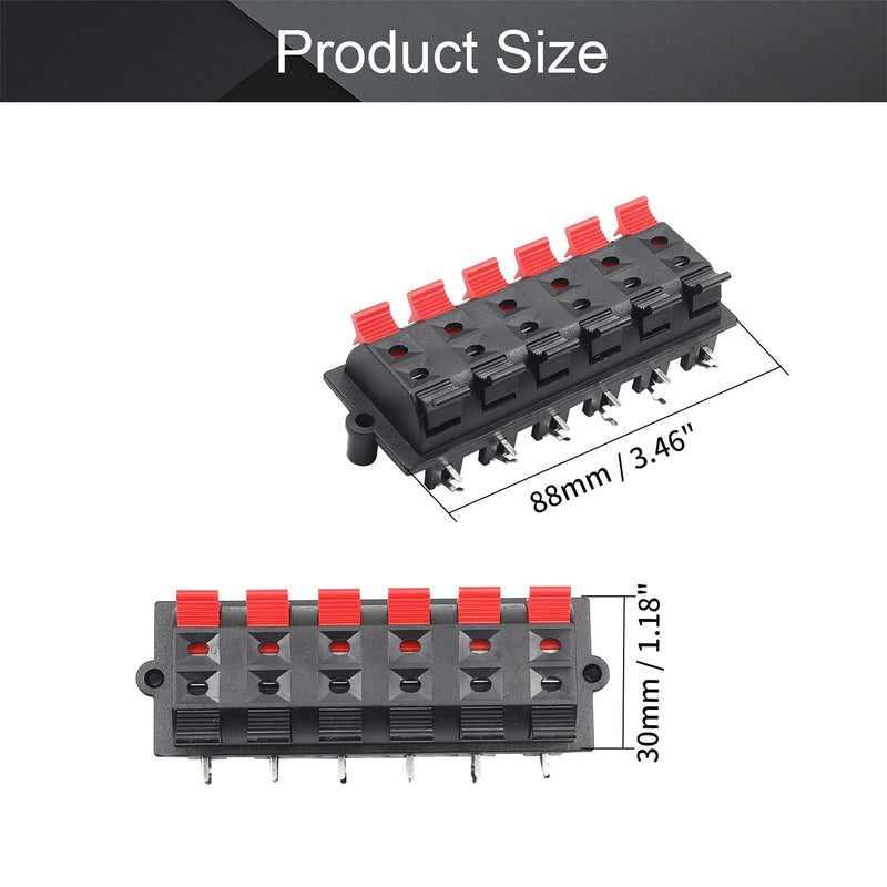  [AUSTRALIA] - Fielect 2pcs WP12-03 Speaker Spring Connection Clip 12 Way Terminals Strip Block Jointing Clamp Test Clip Jack Socket Push Release Connector