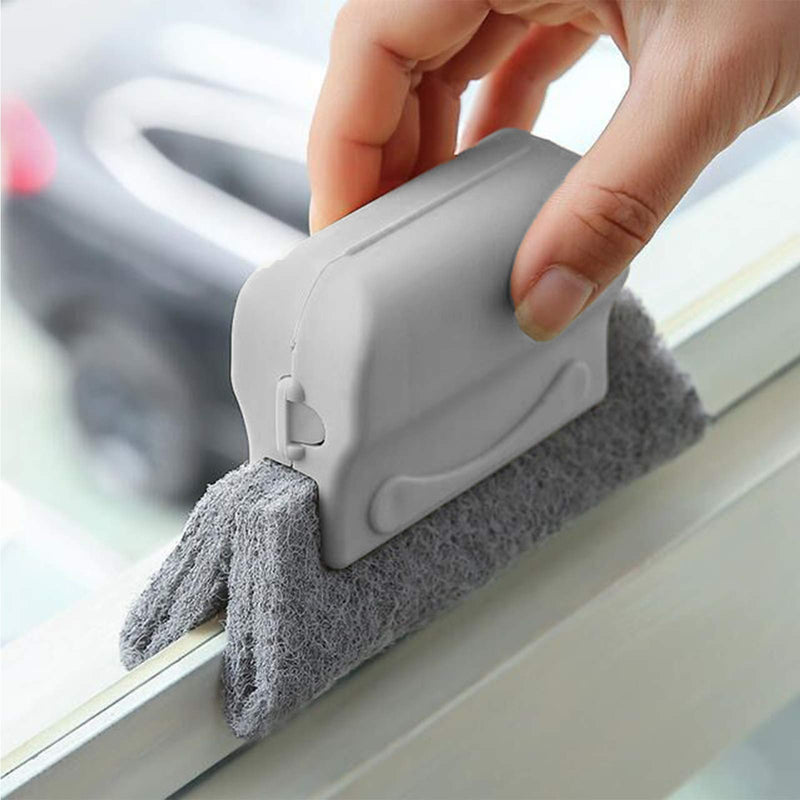 Window Groove Cleaning Brush,2Pcs Creative Groove Gap Window Cleaning Brush,Detachable Window Track Cleaning Brushes for Sliding Door/Air Conditioning Shutter (Gray) - LeoForward Australia