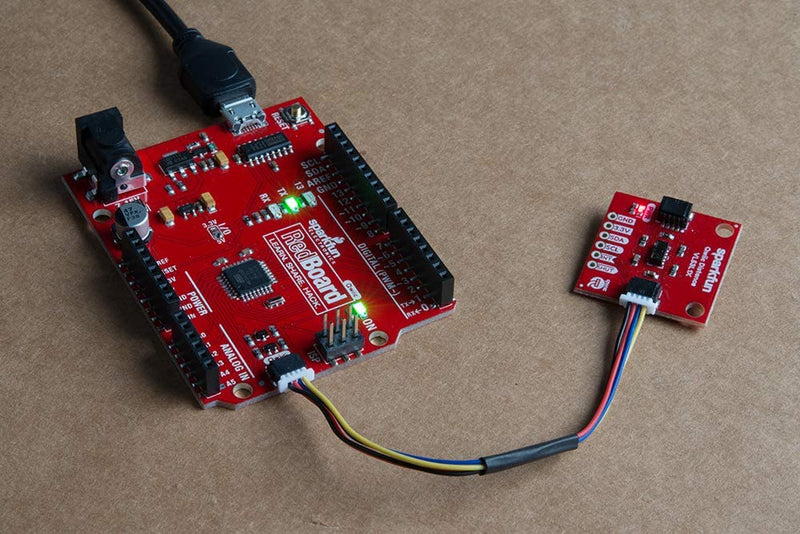  [AUSTRALIA] - SparkFun RedBoard Qwiic ATMega328P compatible with Arduino board w/ Qwiic Connector and CH340C Serial-USB Converter IC Breadboardable R3 footprint microcontroller Improved reset button