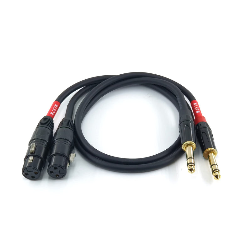  [AUSTRALIA] - WJSTN XLR to 6.35mm 1/4 TS Cable, 6.35mm Dual Channel to 3-pin XLR （Female）, XLR to 1/4 ts 6.35mm Audio Cable (3FT) 3FT