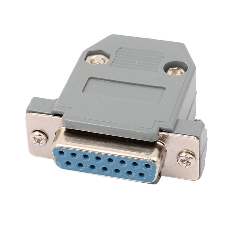  [AUSTRALIA] - uxcell DB15 15 Pins 2 Rows Female Converter Connector Adapter W Kit Cover Housing Assembly Shell Plastic Hood