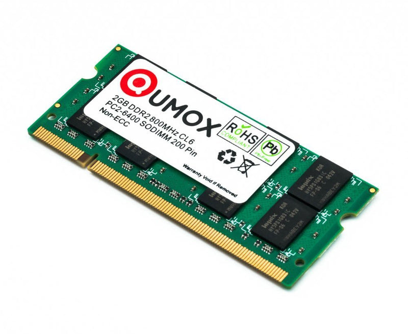  [AUSTRALIA] - QUMOX 2GB DDR2 800MHz PC2-6400 PC2-6300 DDR2 800 2GB (200 PIN) SODIMM Laptop Memory DDR2 800 SODIMM 2GB