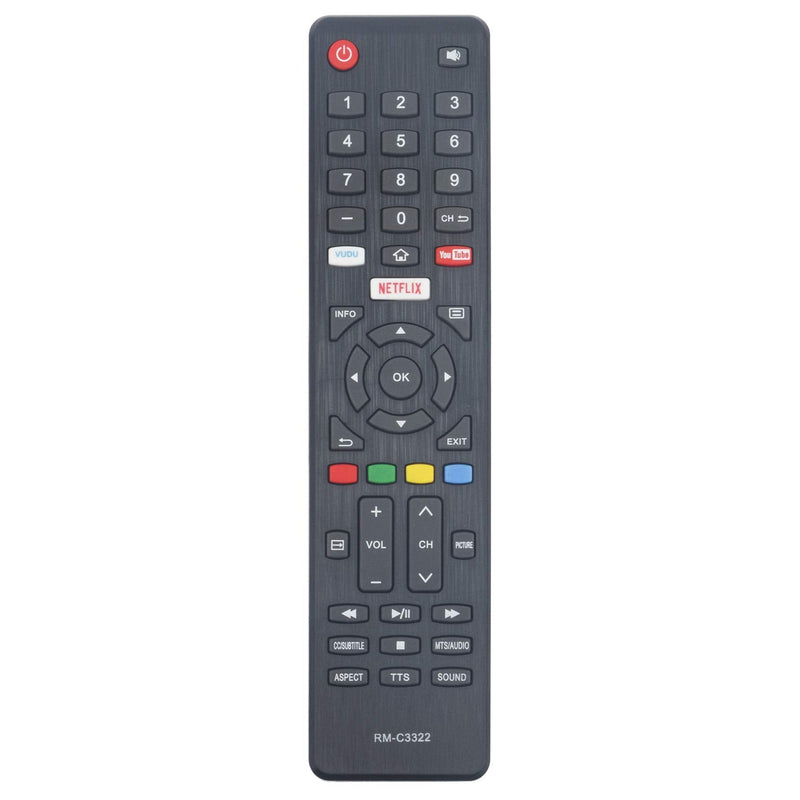  [AUSTRALIA] - RM-C3322 Replace Remote Control - WINFLIKE RM-C3322 TV Remote Control Replacement fit for JVC RMC3322 Smart TV Remote Controller with Netflix Vudu YouTube