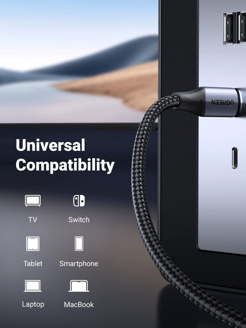  [AUSTRALIA] - UGREEN USB C 3.2 Gen 2 10Gbps USB C to USB C Cable, 4K Video Output 100W Power Delivery Compatible with Thunderbolt 3, MacBook, iPad, Chromebook, Samsung Galaxy S23, Pixel 7, PS5, Switch, etc. 3.3FT