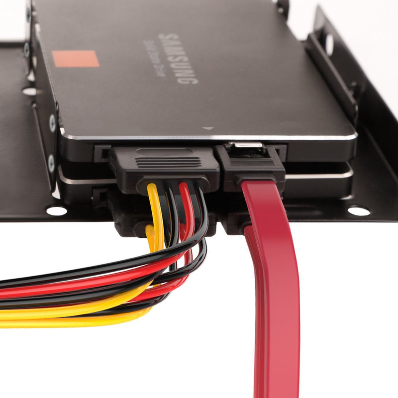  [AUSTRALIA] - Inateck SSD Mounting Bracket 2.5 to 3.5 with SATA Cable and Power Splitter Cable, ST1002S For 2 hard drives